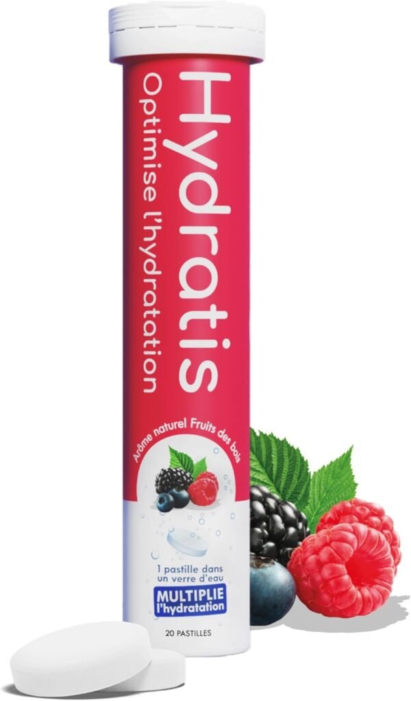 HYDRATIS - Pastilles Effervescentes Fruits des Bois - Hydratation Optimale - 20 unités