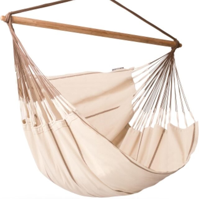 La Siesta Habana - Chaise-Hamac Bio en Coton Kingsize, Rotation à 360°, Design Courbé