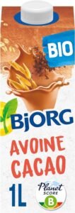 BJORG - Boisson Avoine Cacao Bio - Sans Sucres Ajoutés - 1L
