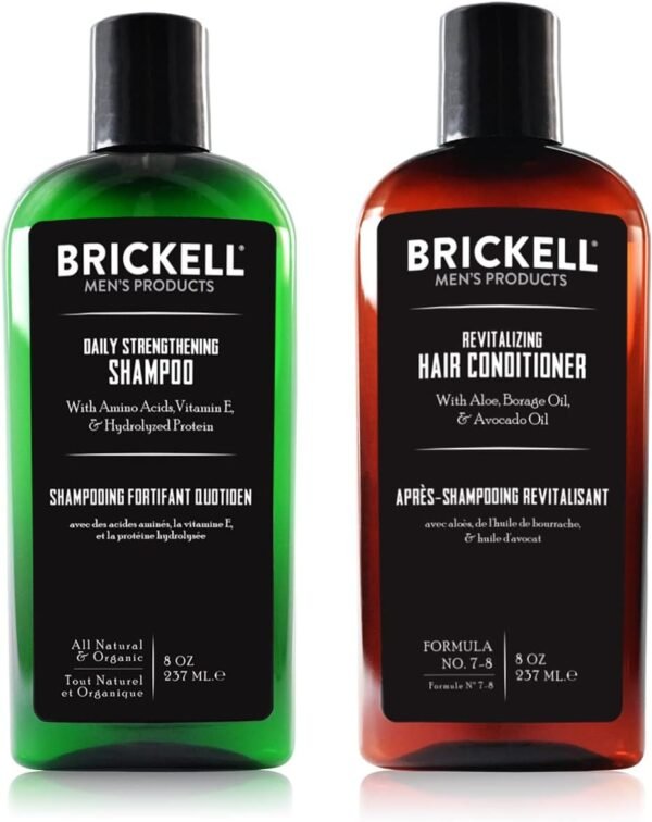 Brickell Men's Routine de Soins Capillaires Revitalisants, Shampooing à L'huile de Menthe et de Tee Tree Naturel et Bio – Image 2