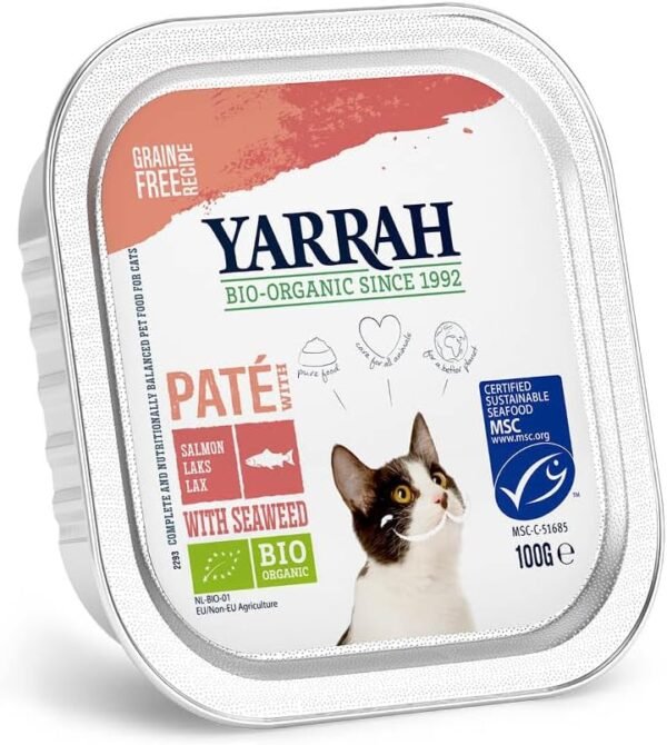 Yarrah Bio Lot de 16 boîtes de pâtée pour Chat (16 x 100 g)