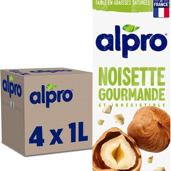 Alpro - Boisson Végétale - Noisette - 1L - Lot de 4x1L, vue 1