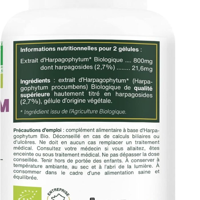 Harpagophytum BIO, Extra Fort | Articulations, Tendons, Mobilité | 60 Gélules Vegan, vue 6