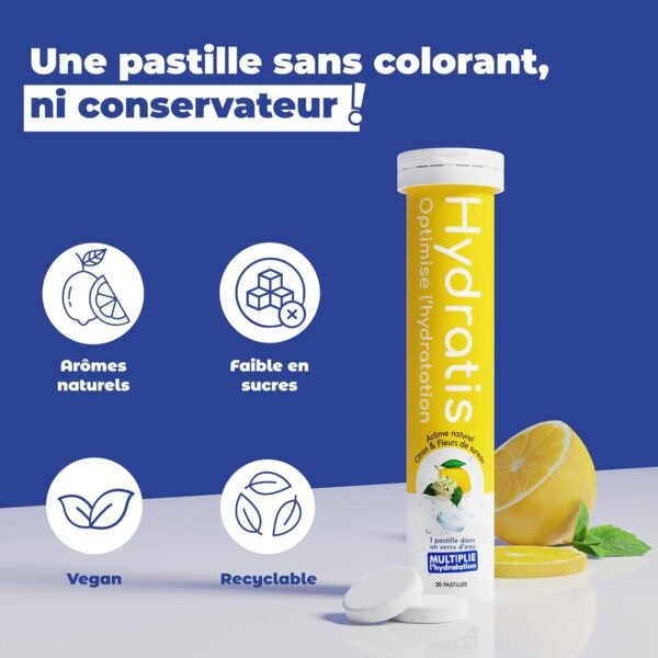 HYDRATIS - Pastilles Effervescentes Fruits des Bois - Hydratation Optimale - 20 unités – Image 5