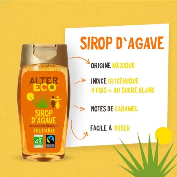 ALTER ECO - Sirop d'Agave Bio - Sucre Naturel Non Raffiné - 350g – Image 2