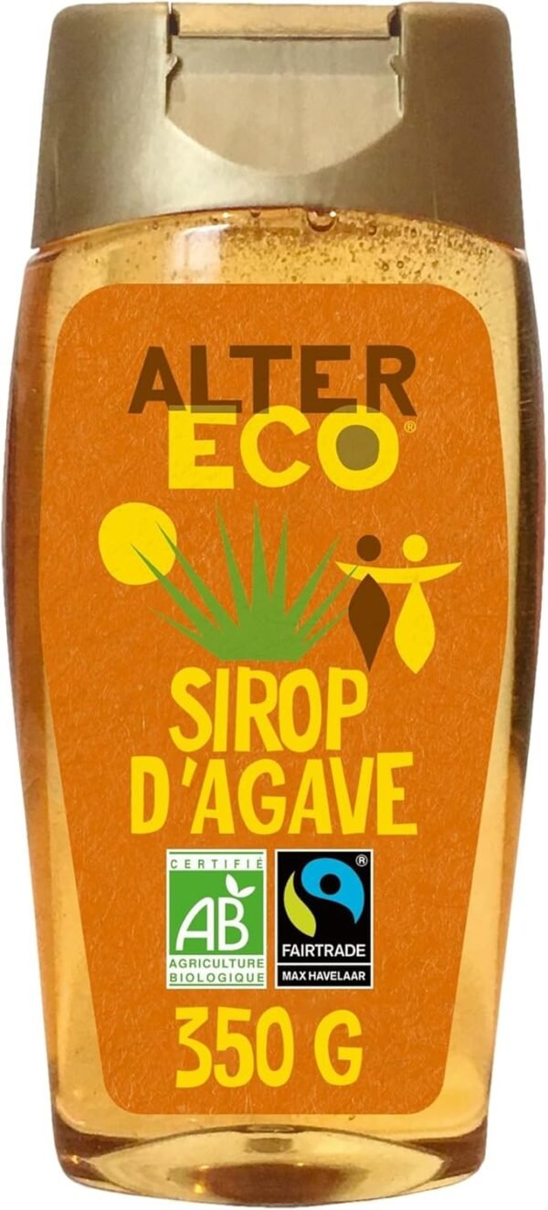 ALTER ECO - Sirop d'Agave Bio - Sucre Naturel Non Raffiné - 350g