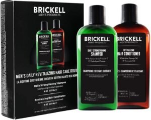 Brickell Men&rsquo;s Routine de Soins Capillaires Revitalisants, Shampooing à L&rsquo;huile de Menthe et de Tee Tree Naturel et Bio