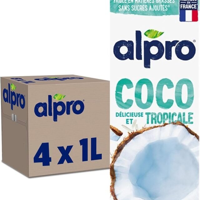Alpro - Boisson végétale - Coco - 1L - Lot de 4x1L