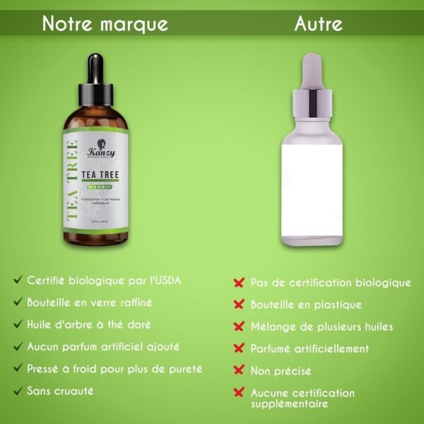 Kanzy Huile Essentielle Tea Tree Bio 60ml Naturelle Vegan – Image 4