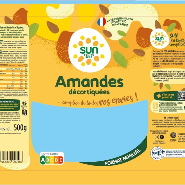 SUN - Amandes Décortiquées Naturelles - 500g, vue 10