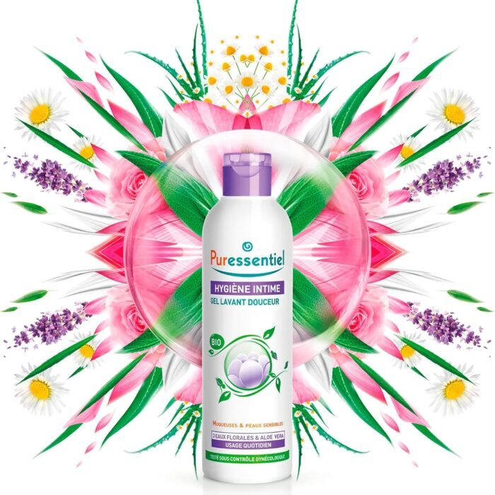 Puressentiel - Hygiène Intime - Gel Lavant Douceur aux 3 eaux florales et à l'aloé vera - Bio - Hypoallergénique - 500 ml, vue 2