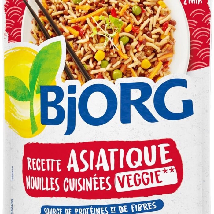 BJORG - Nouilles Asiatiques Veggie Bio - Plat Végétarien - Source de Protéines - 250g, vue 3