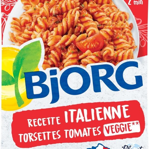BJORG - Plat Cuisiné Torsettes Tomates à l'Italienne - Plat Préparé Bio - Doypack Micro-ondable 220 g, vue 1