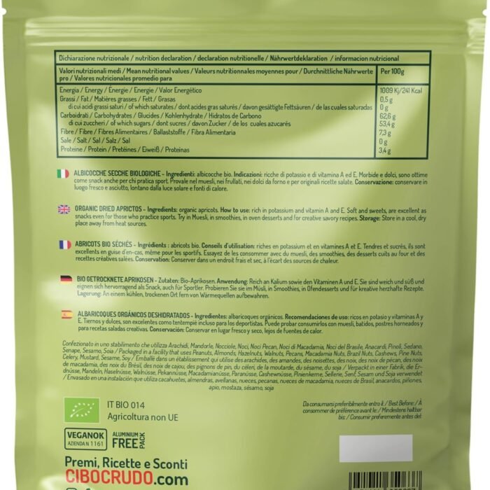 Abricots Secs Bio - Sans Additifs ni Sucres - Non Sulfurés - Riche en Potassium - 2kg, vue 2