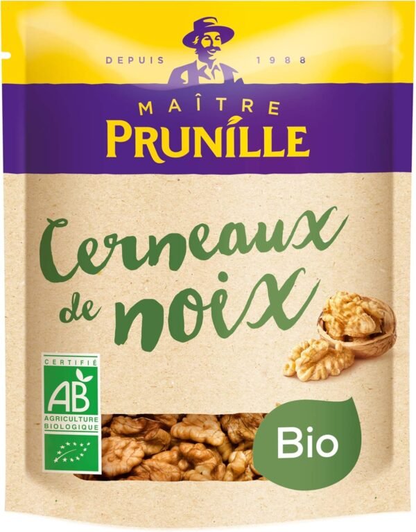 MAÎTRE PRUNILLE - Cerneaux De Noix Bio - Snack ou Pâtisserie - 125g