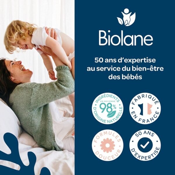 BIOLANE - Lingettes bébé à l'eau - 450 Lingettes - Lot de 6x75 - Nettoyage doux et efficace – Image 5