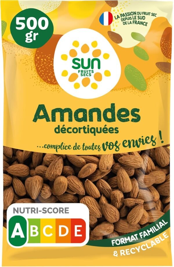 SUN - Amandes Décortiquées Naturelles - 500g