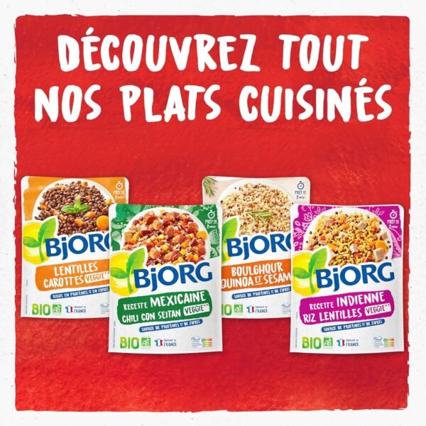 BJORG - Plat Cuisiné Torsettes Tomates à l'Italienne - Plat Préparé Bio - Doypack Micro-ondable 220 g – Image 3