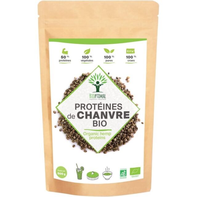 Bioptimal - Protéine de chanvre bio