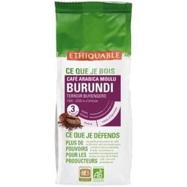 Café arabica moulu Burundi bio et équitable