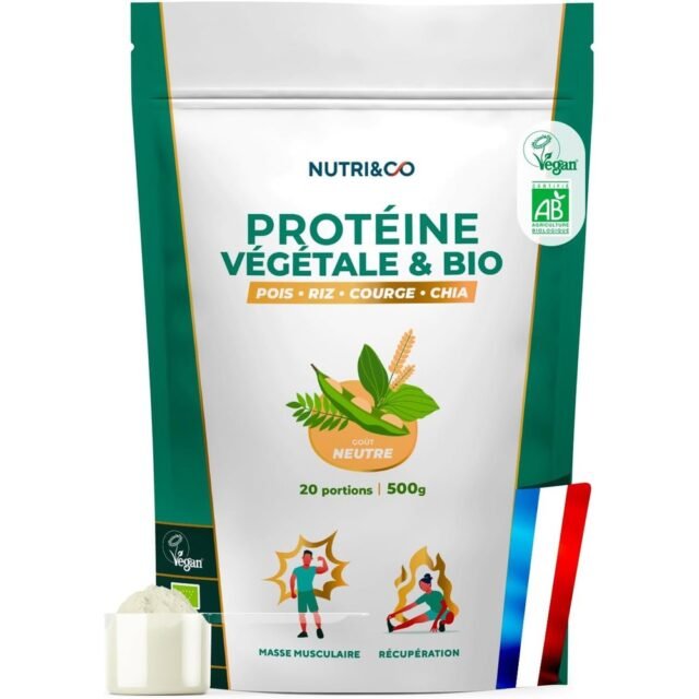 Nutri&Co - Protéines végétales bio pois, riz, chia et courge