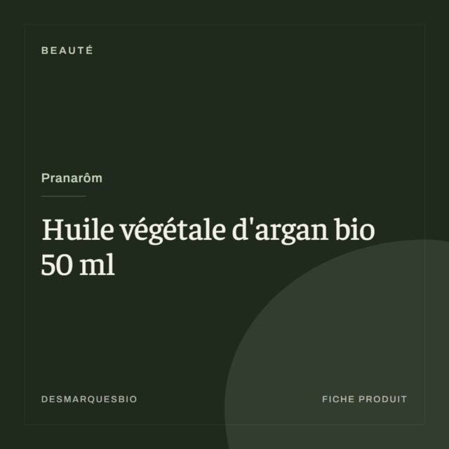 Pranarôm - Huile végétale d&rsquo;argan bio 50 ml