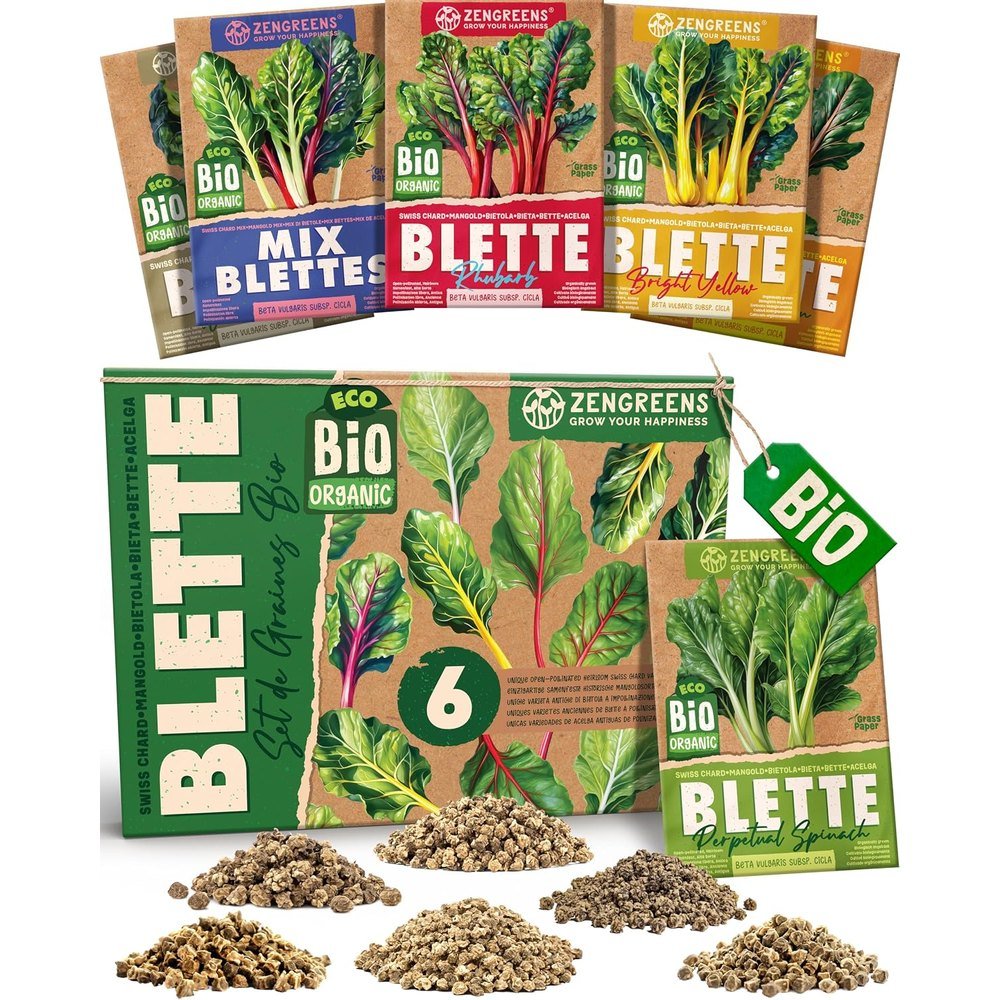 ZenGreens - Kit graines de blette bio, 6 variétés
